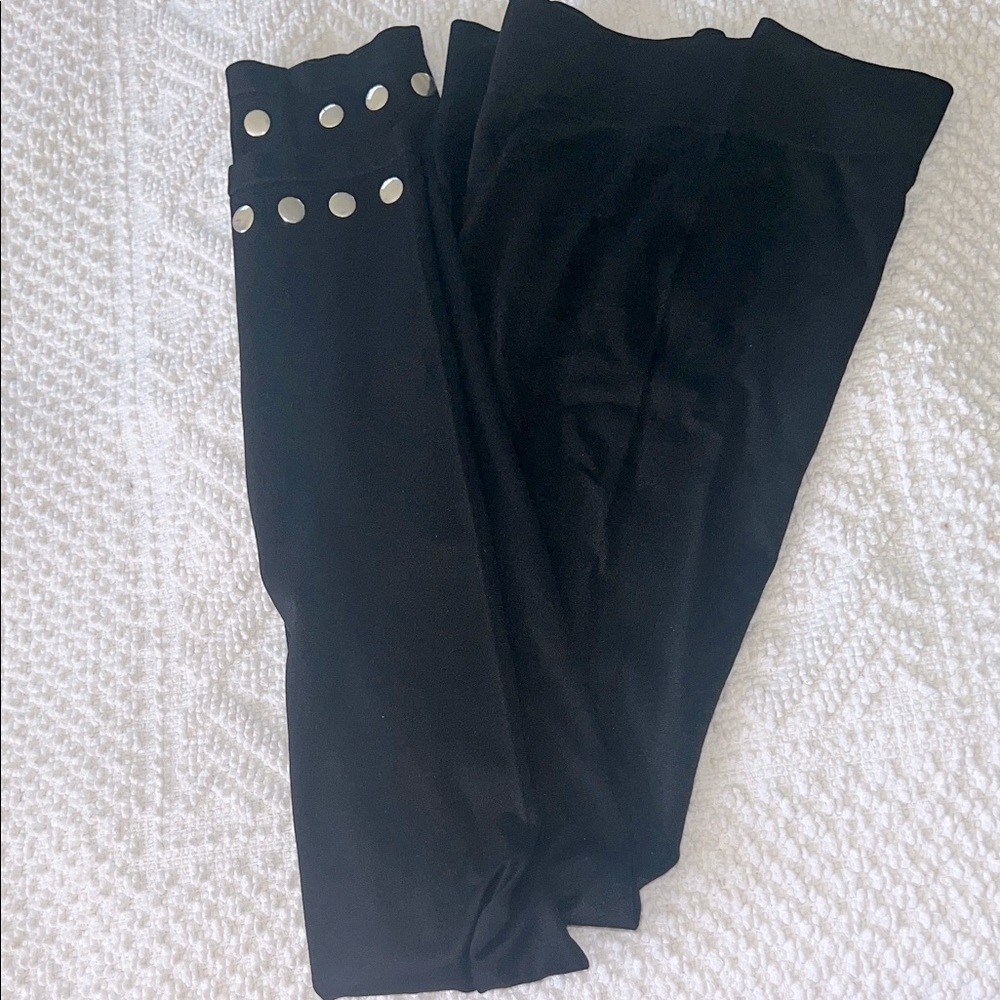 Black Leggings with Silver Studs